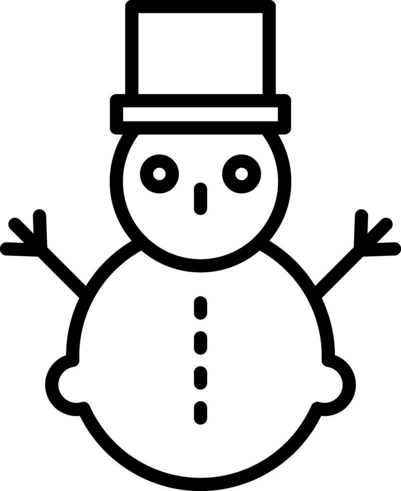 Snowman Vector Icon Design