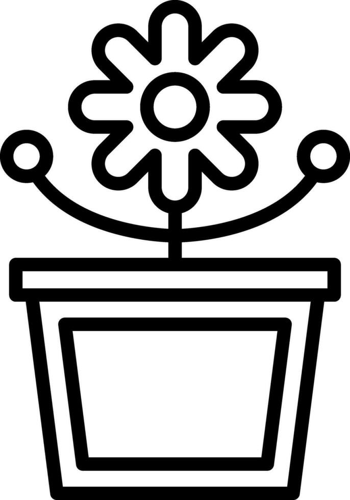 Flower Pot Vector Icon Design