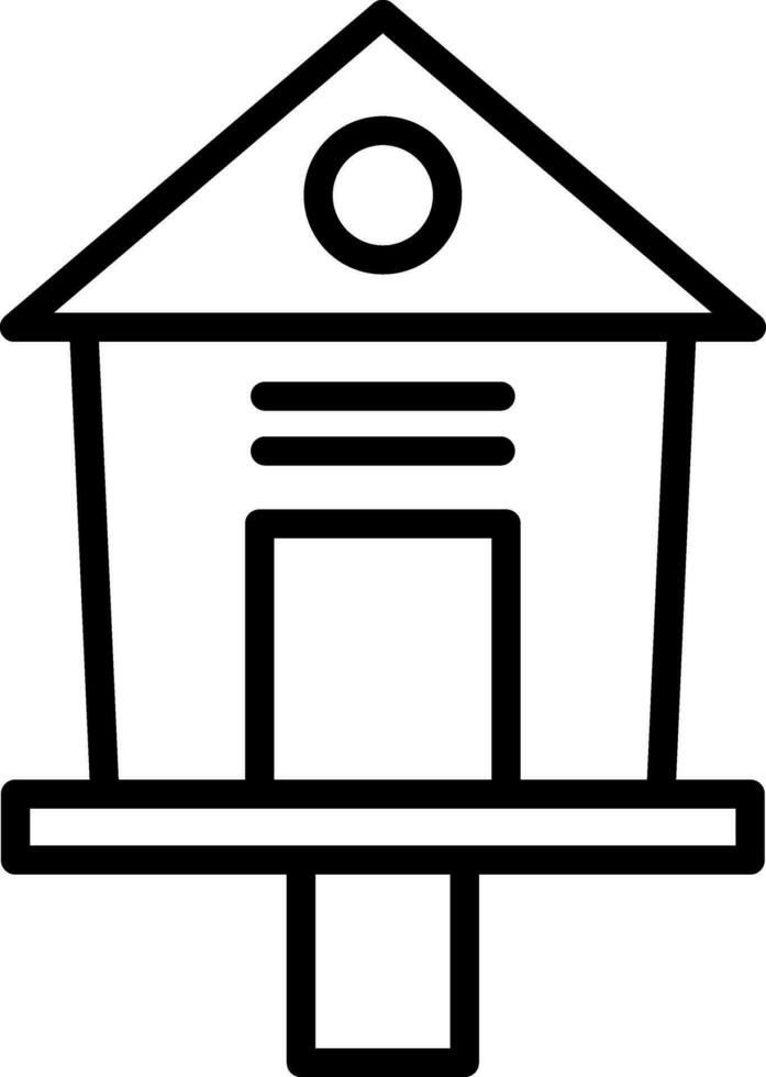 Bird House Vector Icon Design