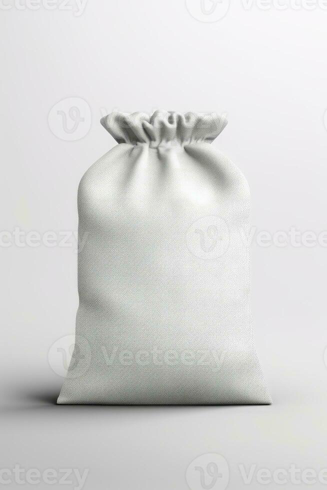 Packaging Bag Mockup White with shades white background, AI Generated photo