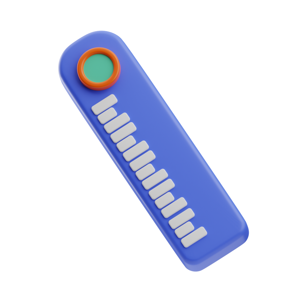 workplace ruler illustration 3d png