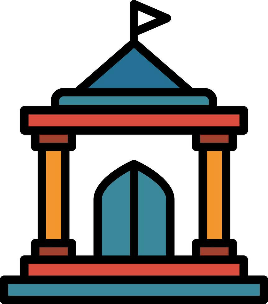 diseño de icono de vector de templo