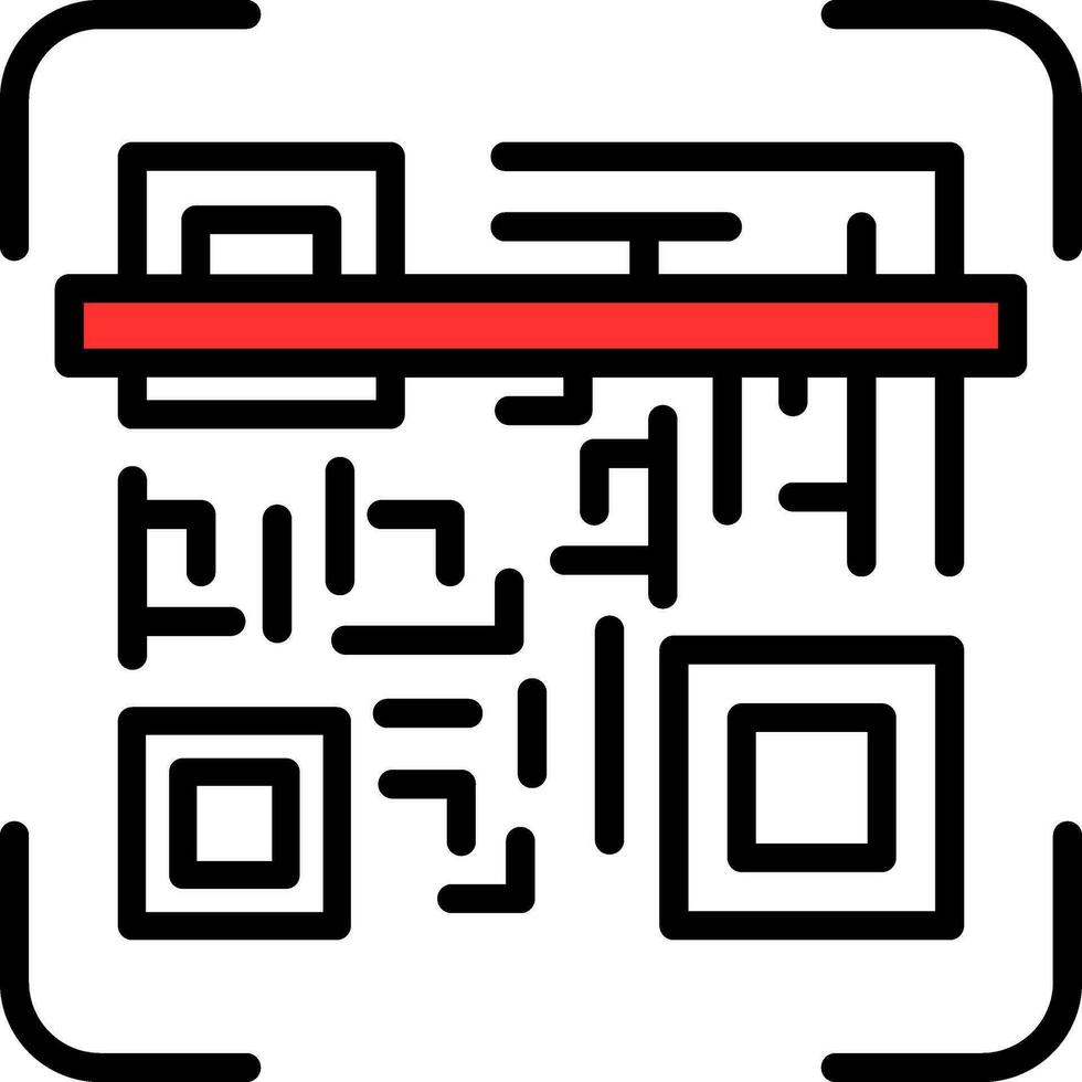 qr código escanear vector icono diseño