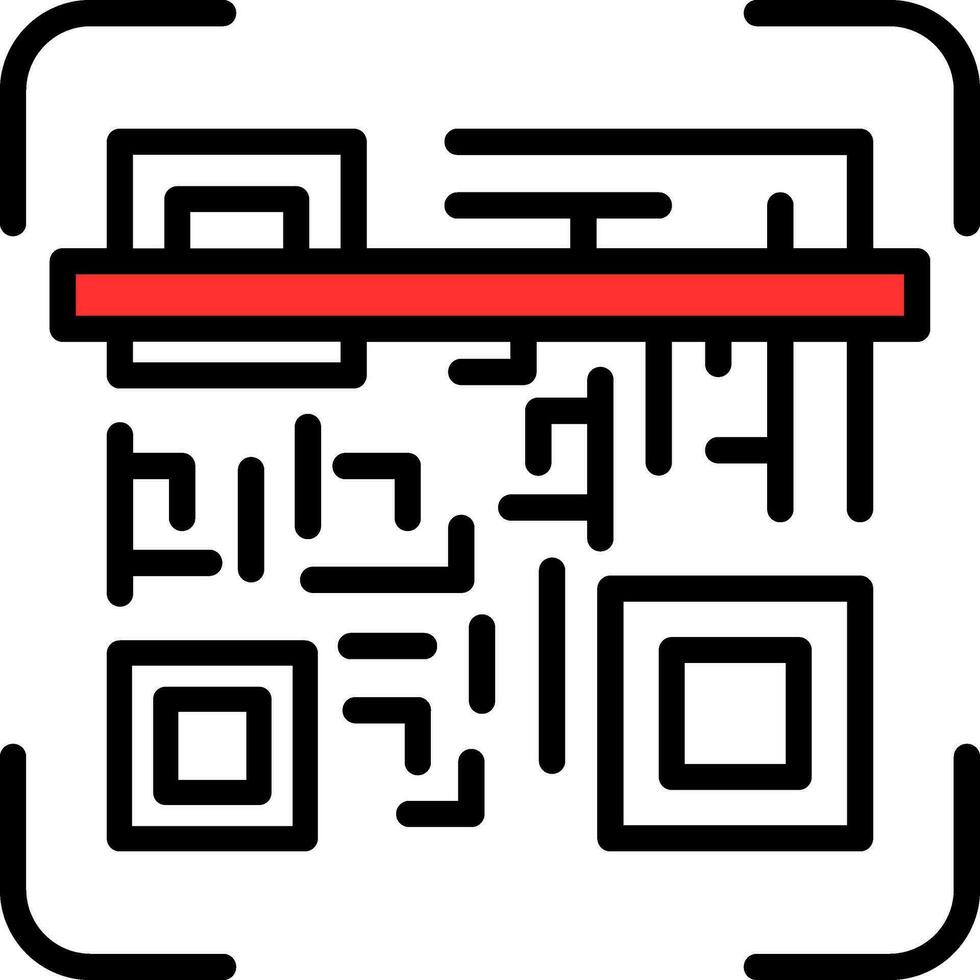 Qr code scan Vector Icon Design