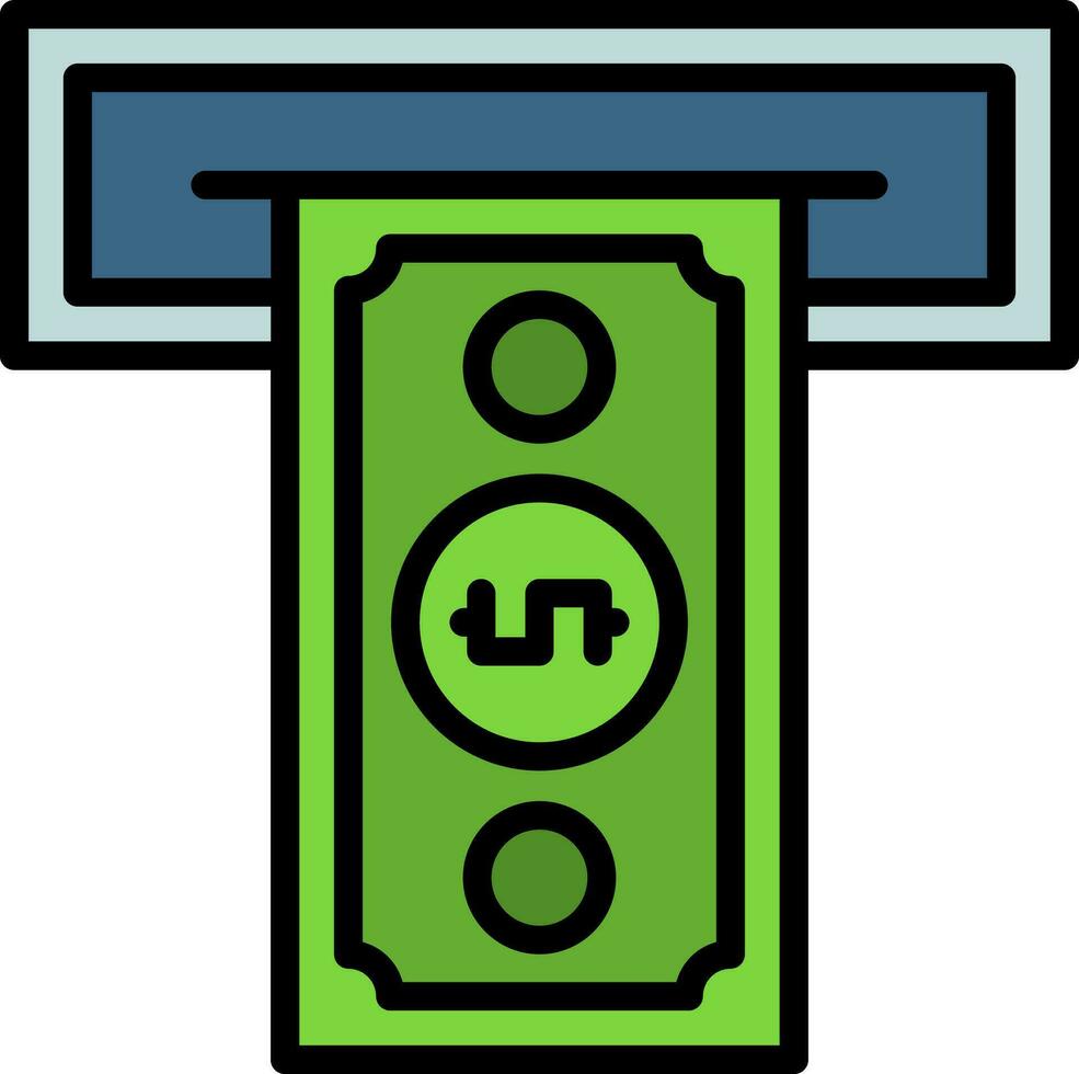 Cash withdrawal Vector Icon Design