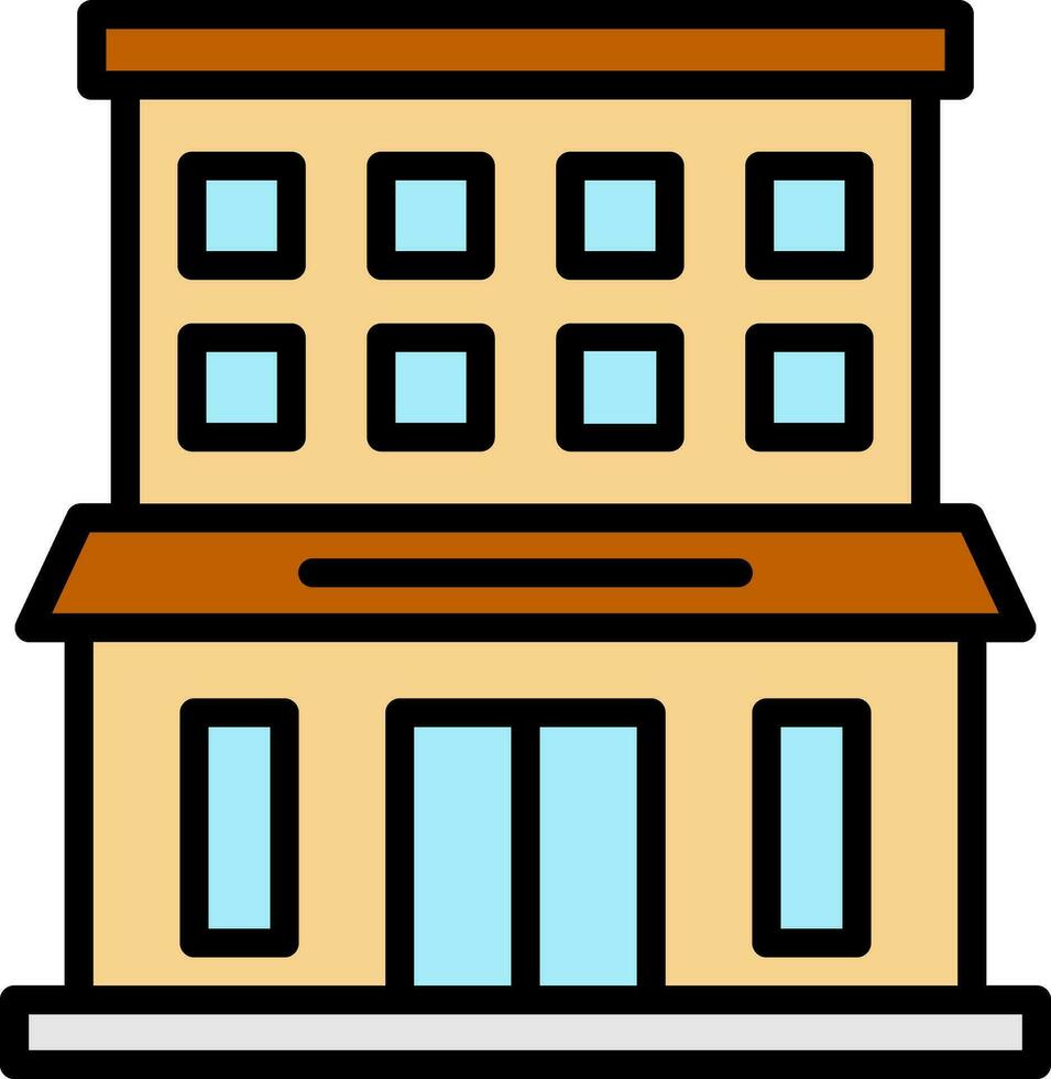 Office Building Vector Icon Design