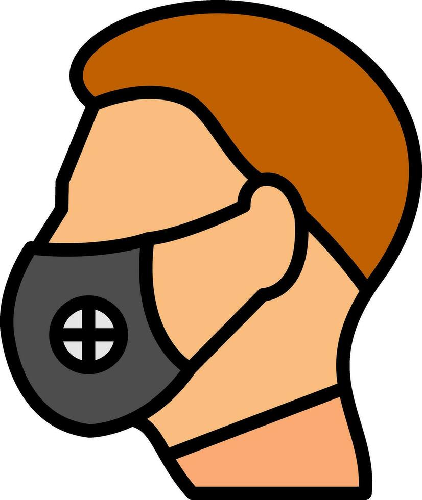 Face Mask Vector Icon Design