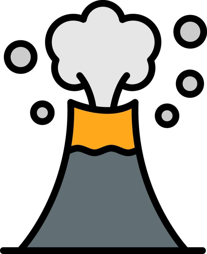 Volcano Vector Icon Design