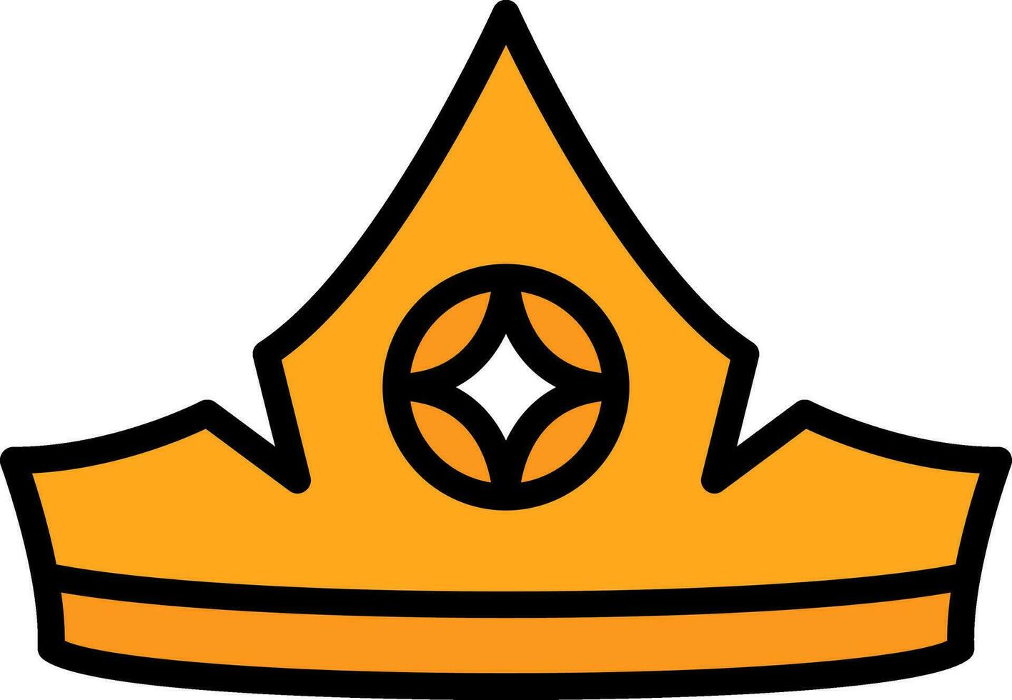 Aurora crown Vector Icon Design