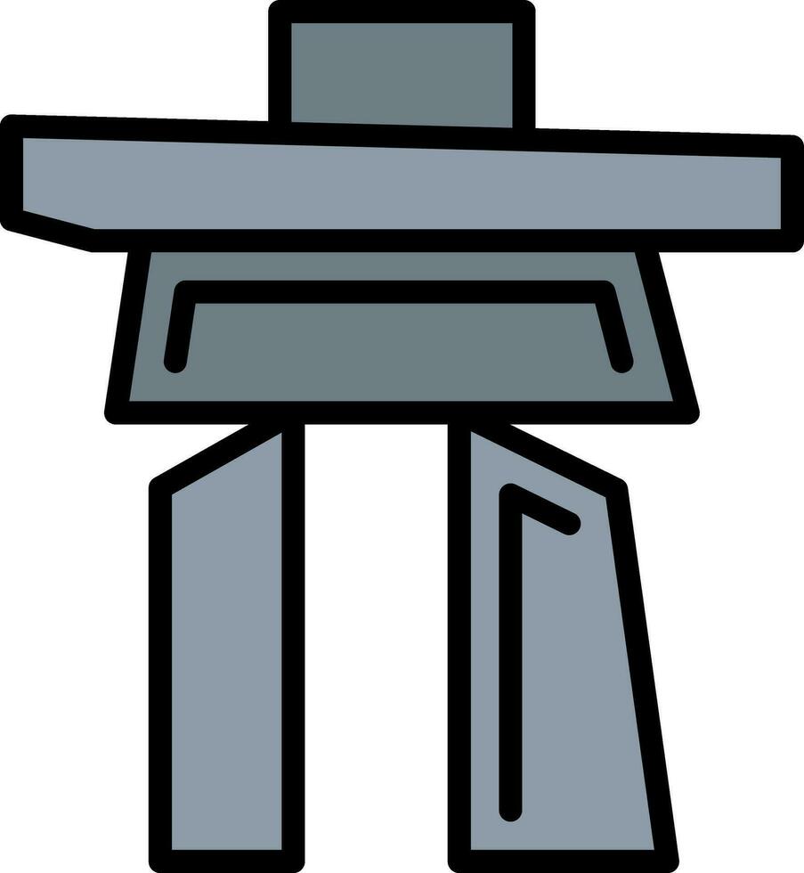 Inukshuk Vector Icon Design