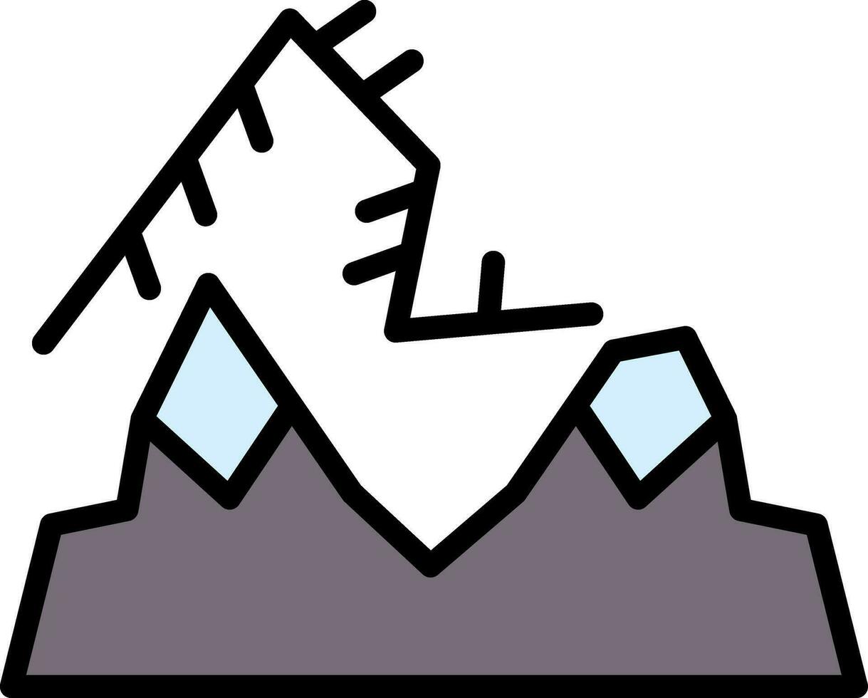 Northern lights Vector Icon Design