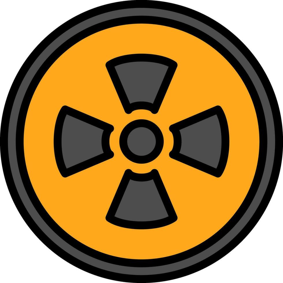 diseño de icono de vector radiactivo