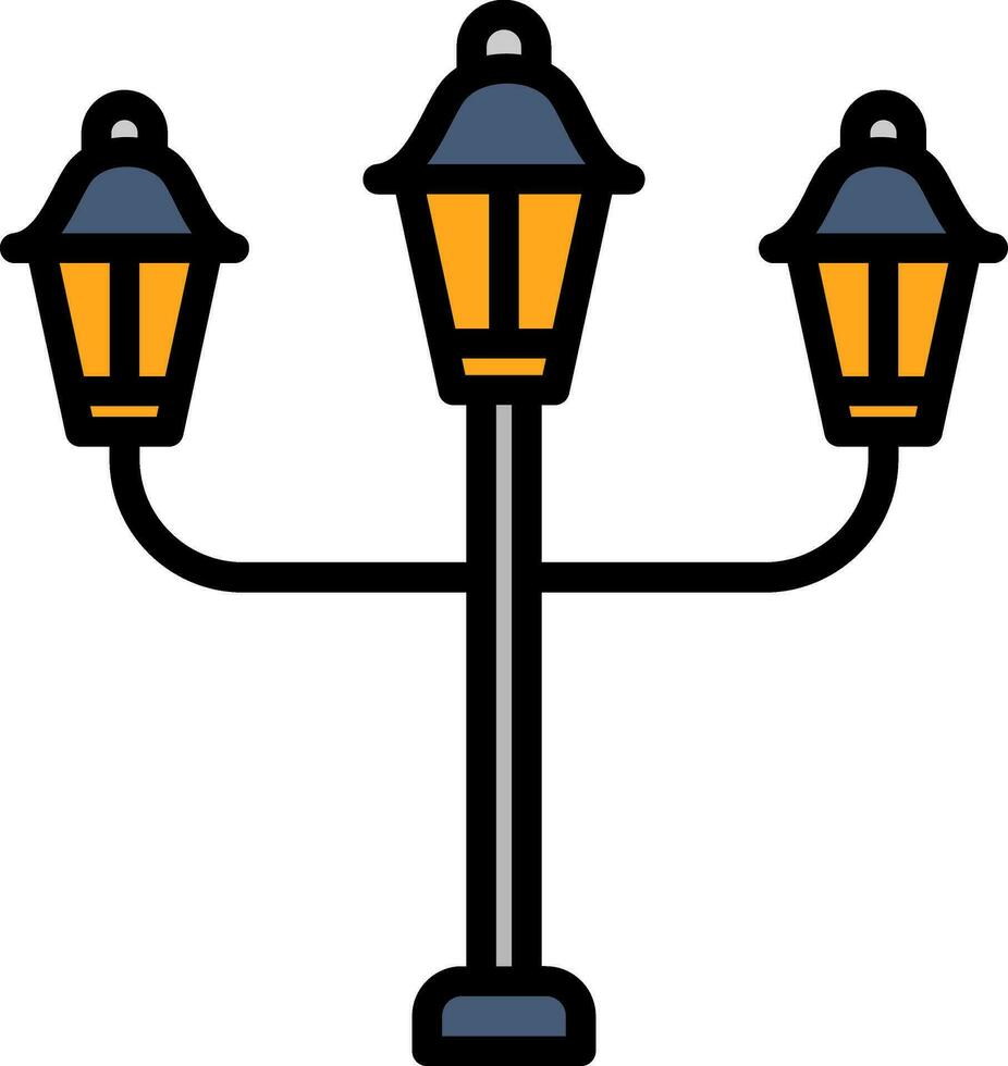 Streert Lamp Vector Icon Design