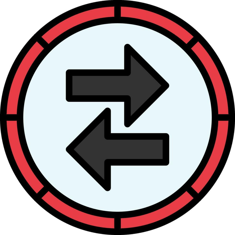Two Way Vector Icon Design