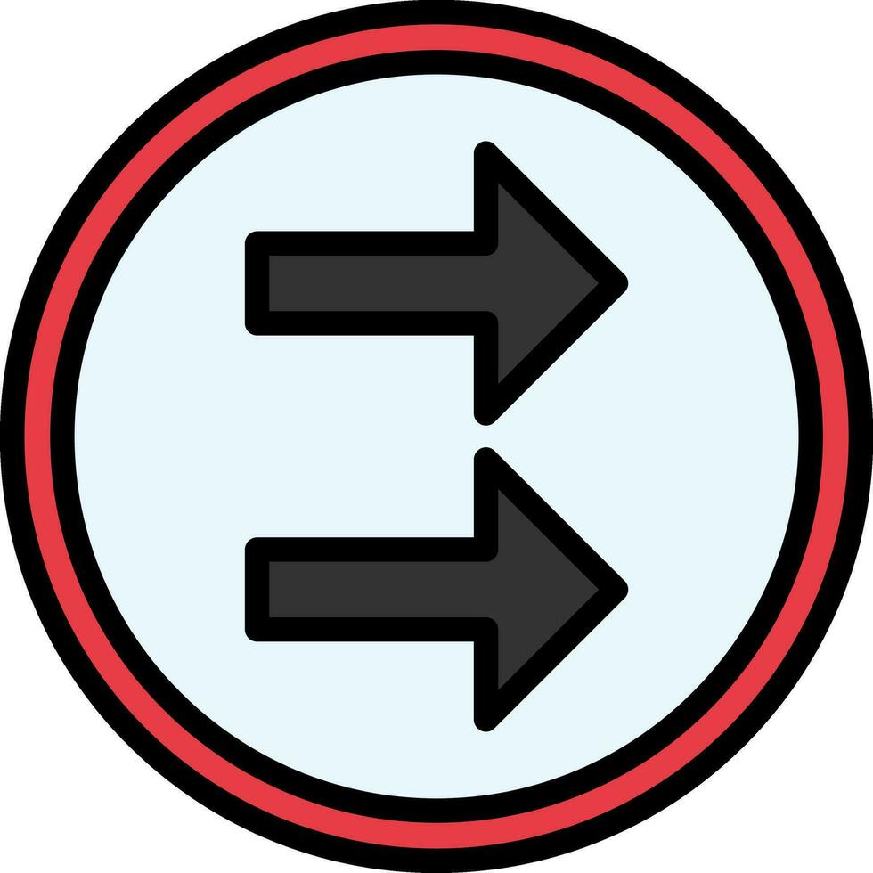 Right Turn Vector Icon Design