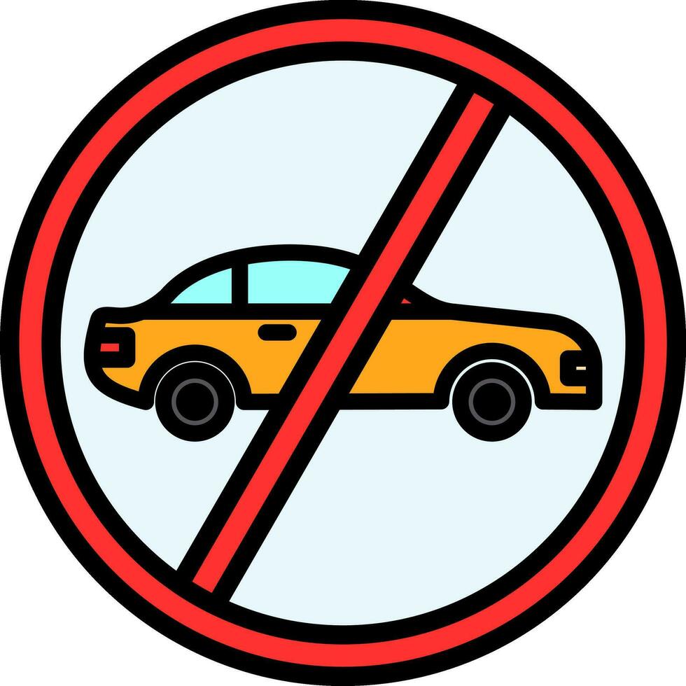 No Overtaking Vector Icon Design