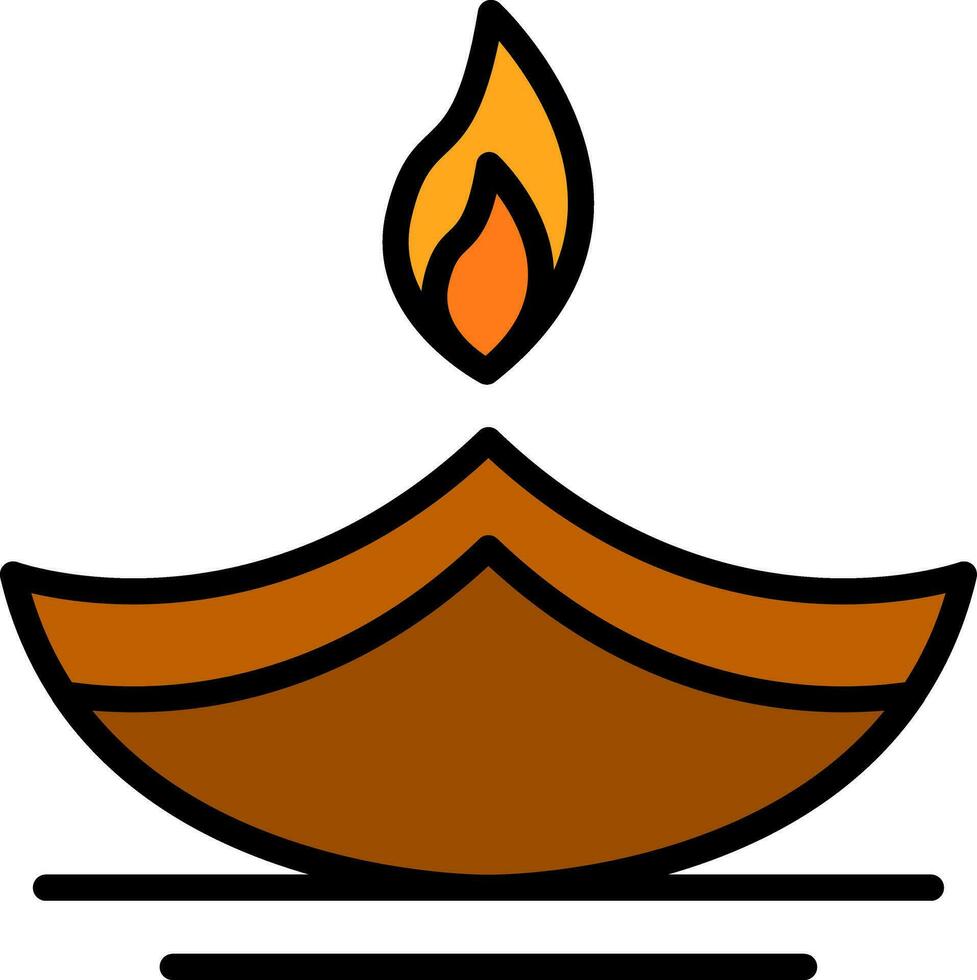 Oil Lamp Vector Icon Design