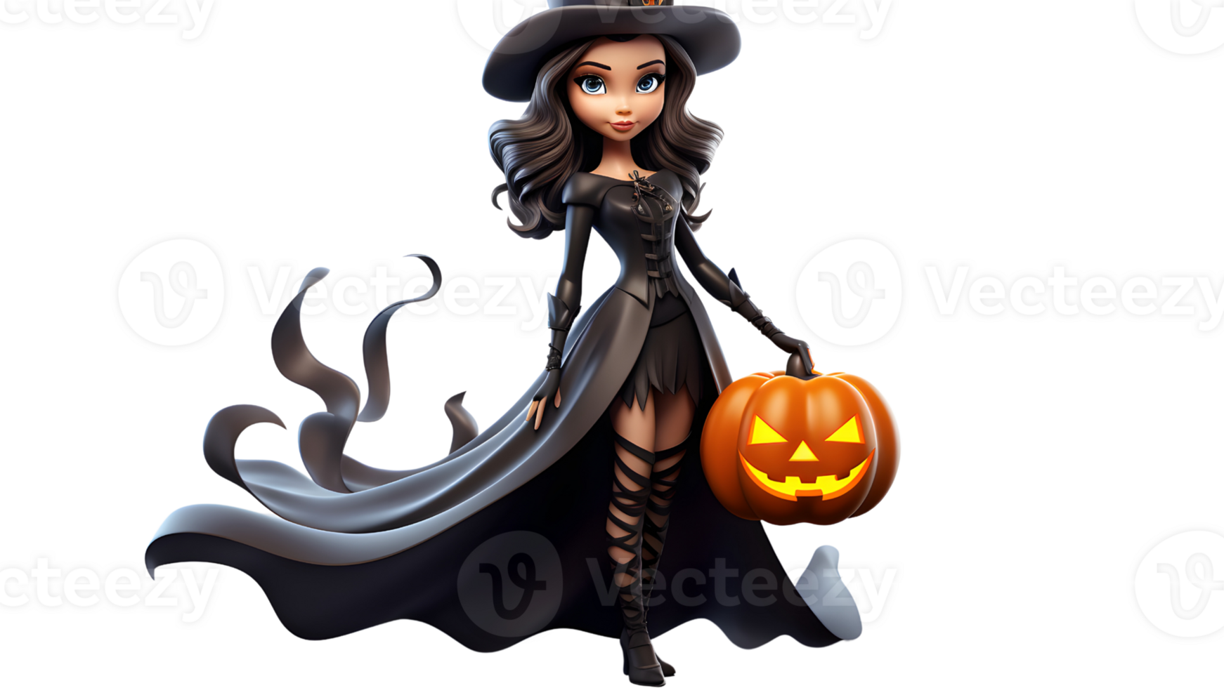 halloween witch clipart png  ai generative