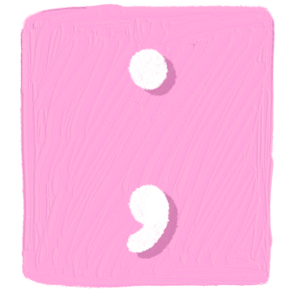 The Semicolon is in the pink square. png