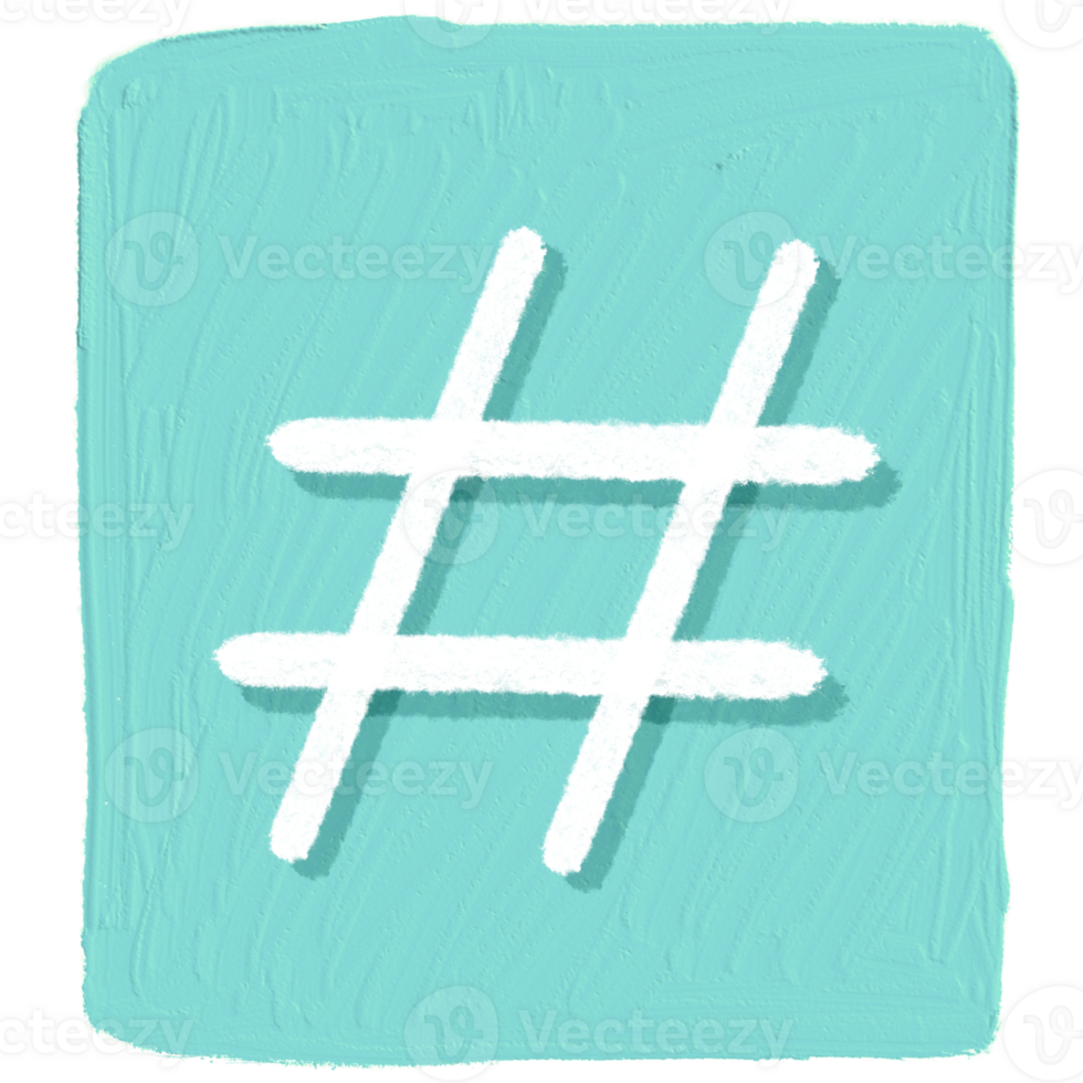 The Hashtag is in the green square. png
