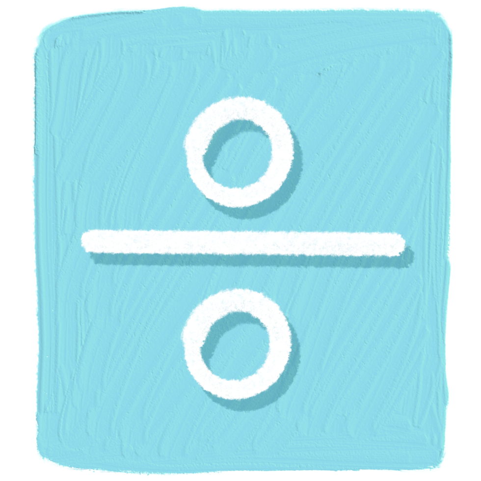 The division sign is in the blue square. 28631014 PNG