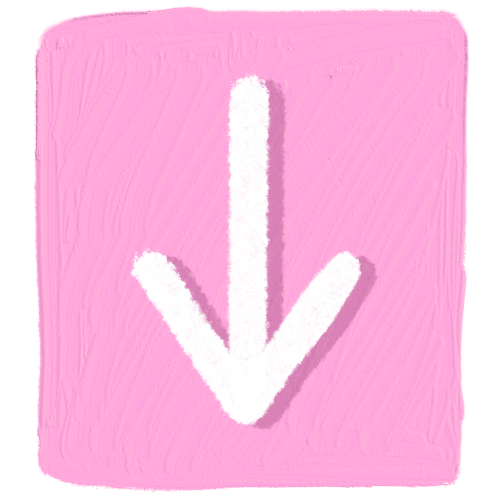 The downwards arrow is in the pink square. png