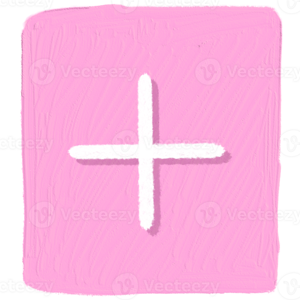 The plus sign is in the pink square. 28631023 PNG