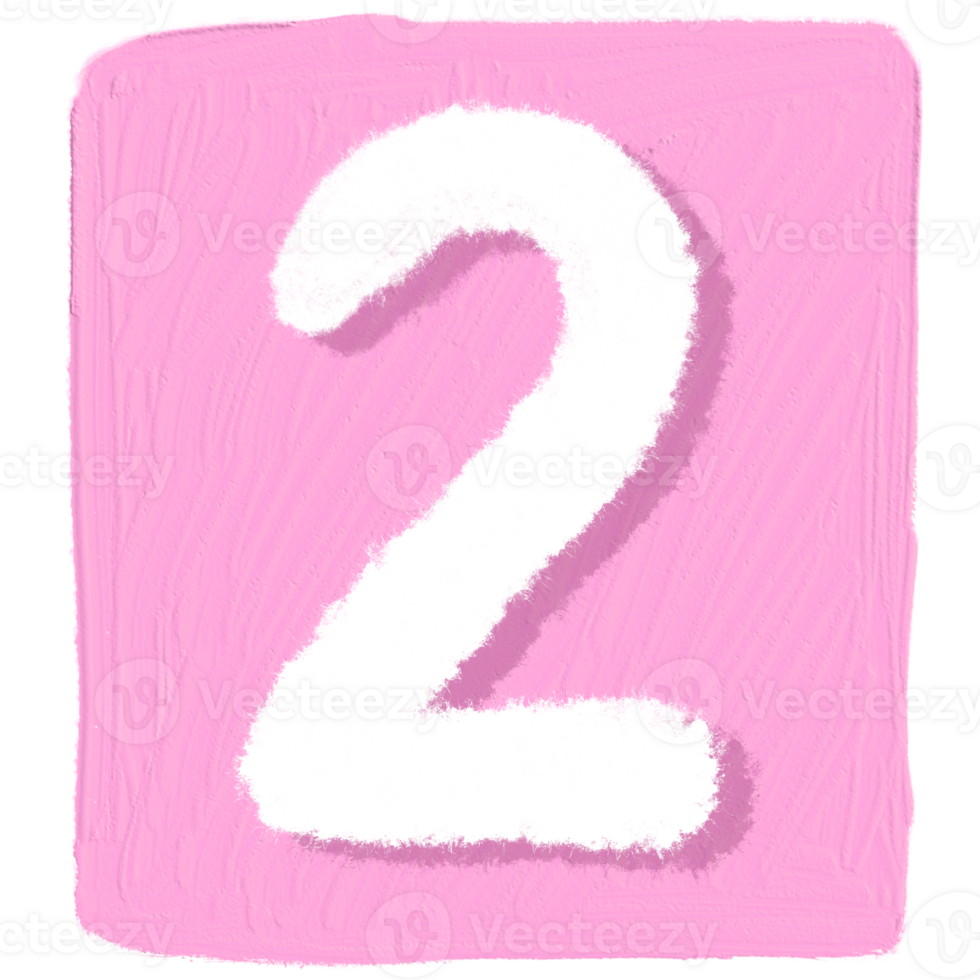 Number 2 in the pink square png