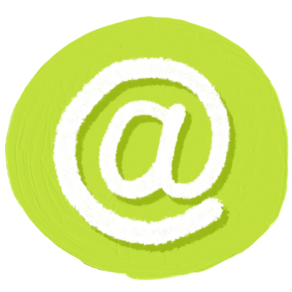 The at sign is in the green circle. png