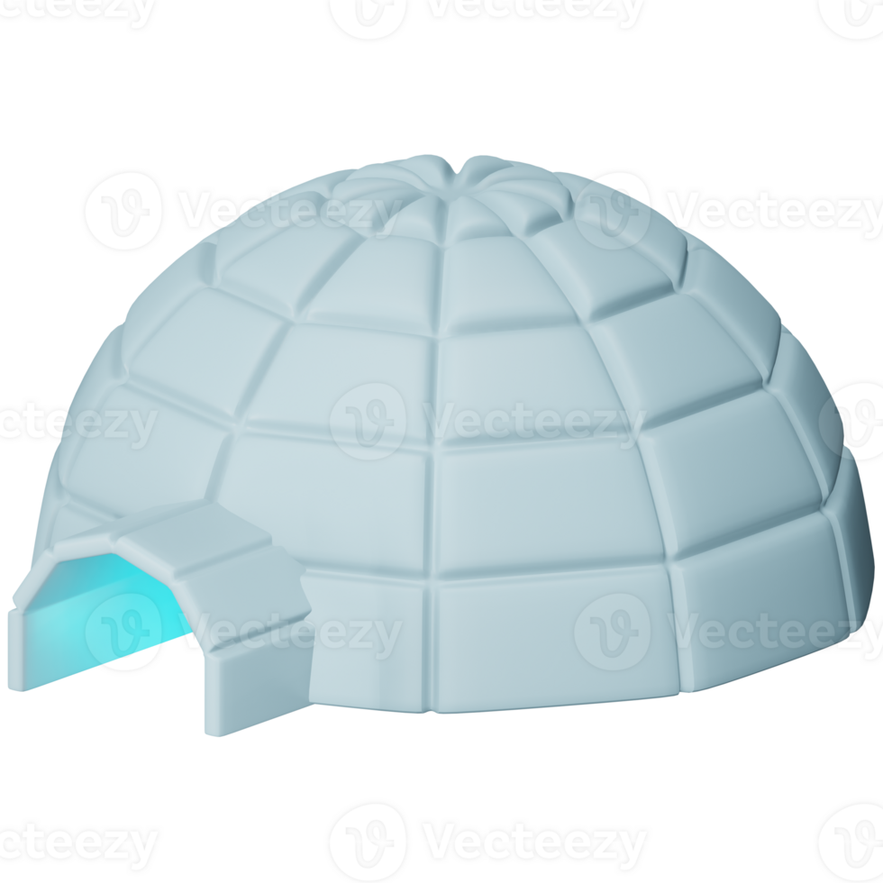 Igloo 3d rendering isometric icon. png
