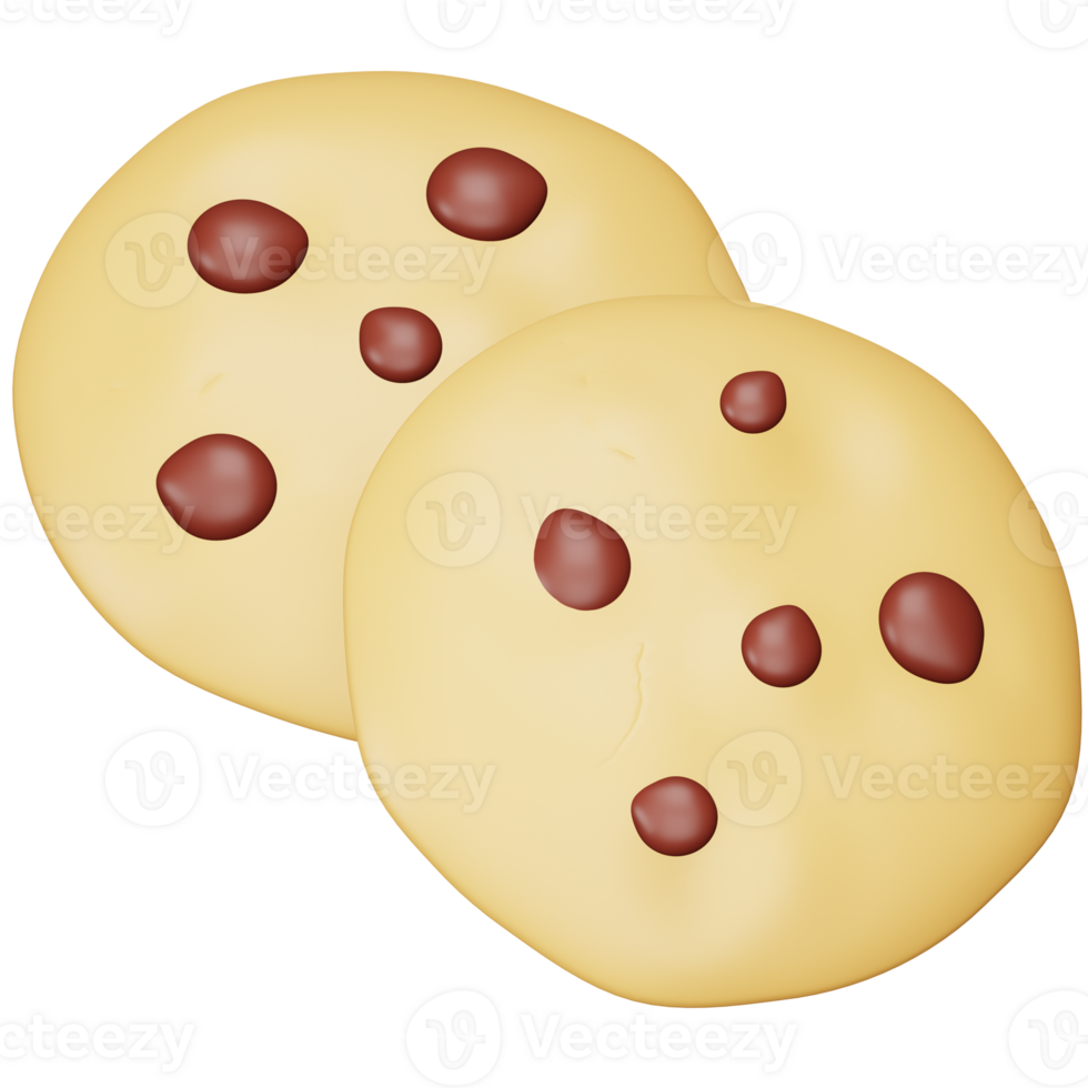 Cookies 3d rendering isometric icon. png