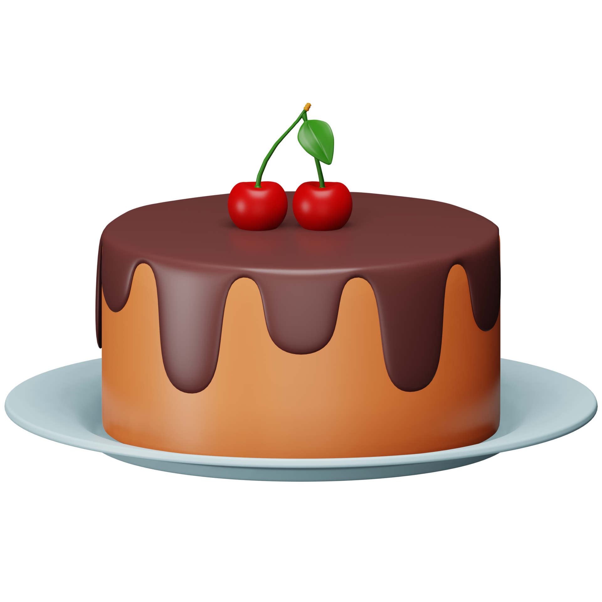 Pudding cake 3d rendering isometric icon. 28631070 PNG