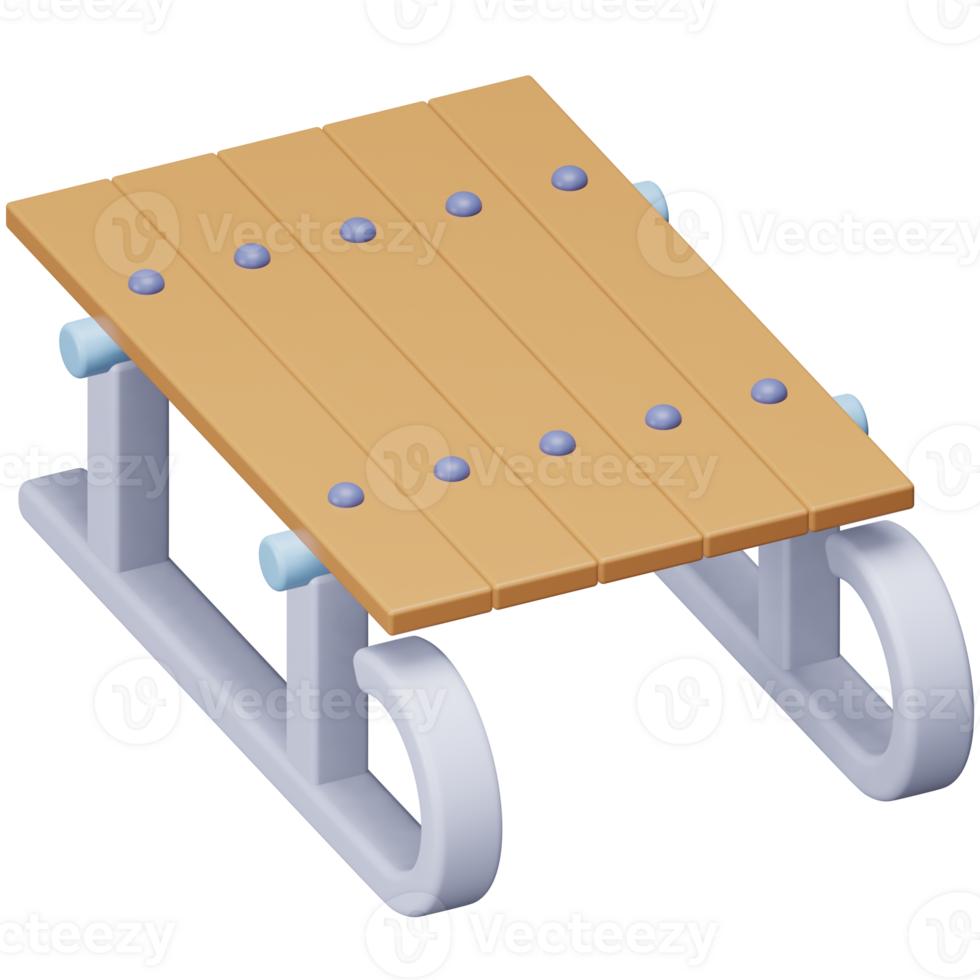 Schlitten 3d Rendern isometrisch Symbol. png