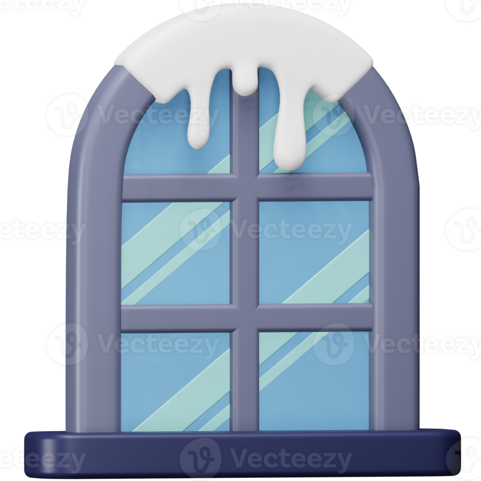 House window 3d rendering isometric icon. png