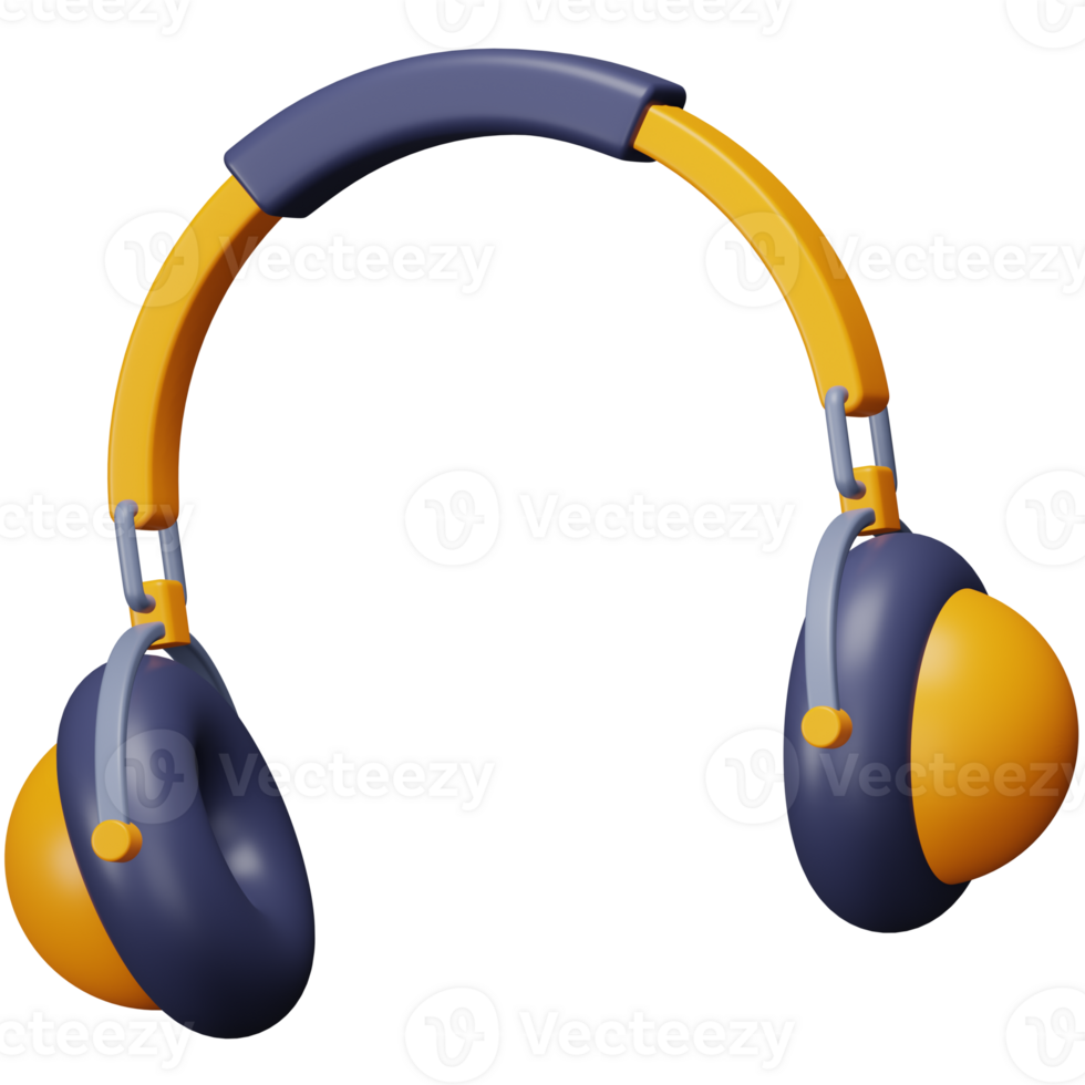 Earmuff 3d rendering isometric icon. png
