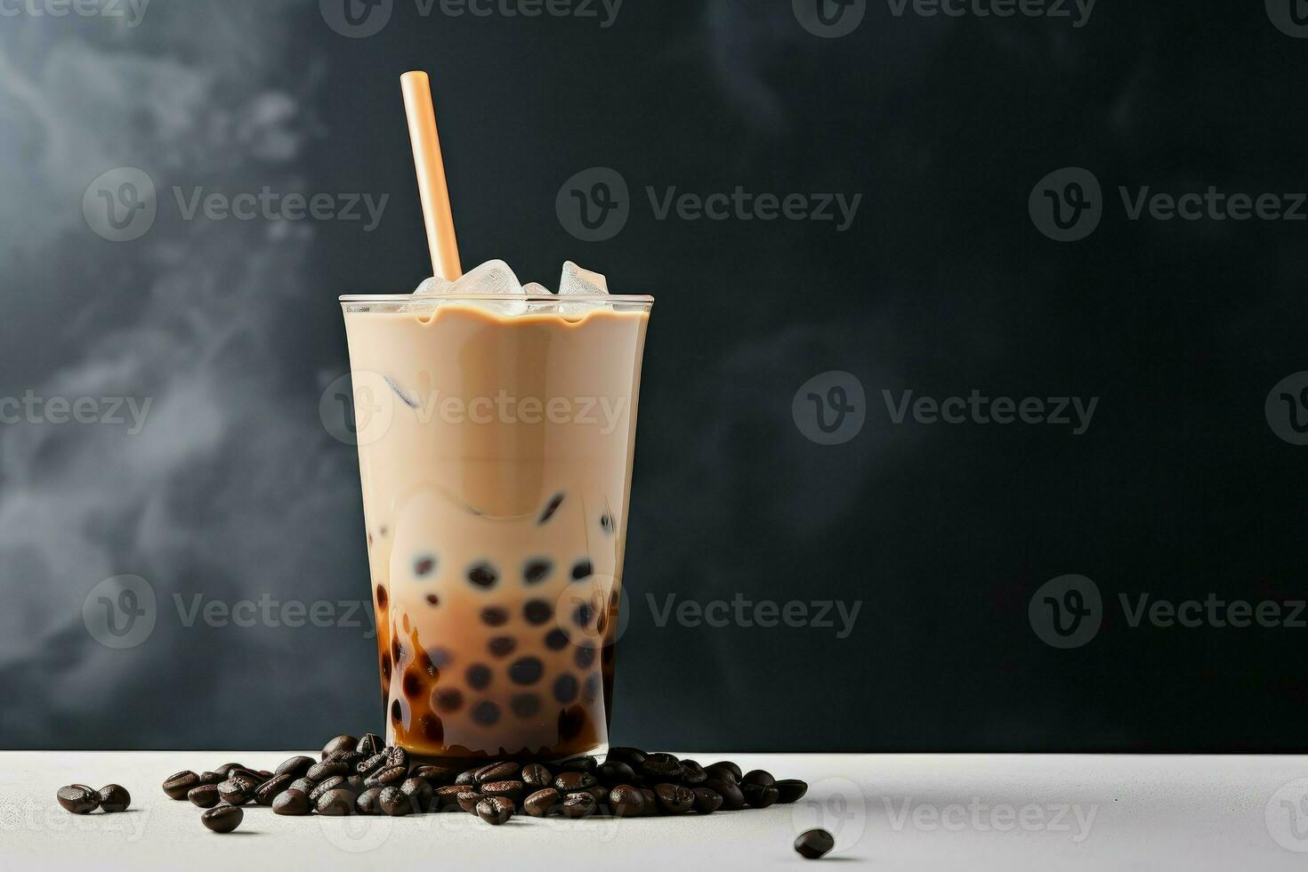 Bubble tea tapioca fresh. Generate Ai photo