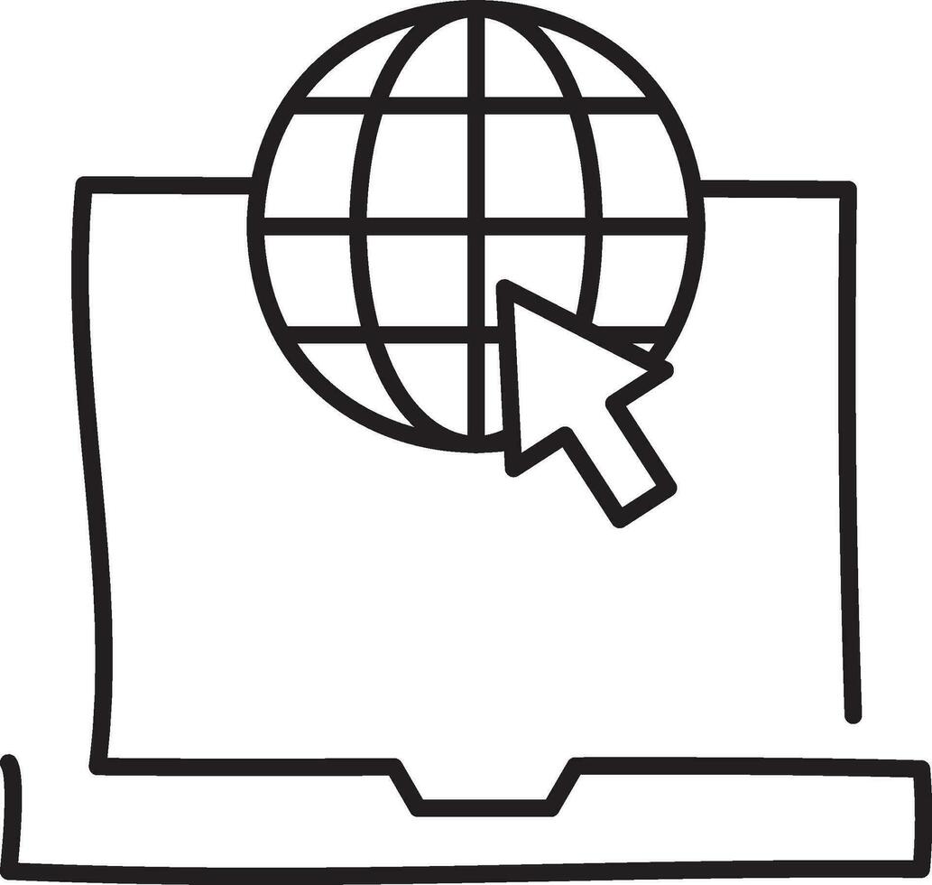 vector web folder one line. internet web site. dta elements vector illustration on white background.