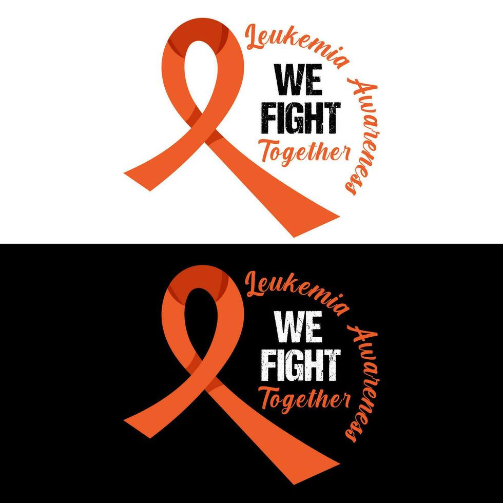 Leukemia awareness we fight together vector