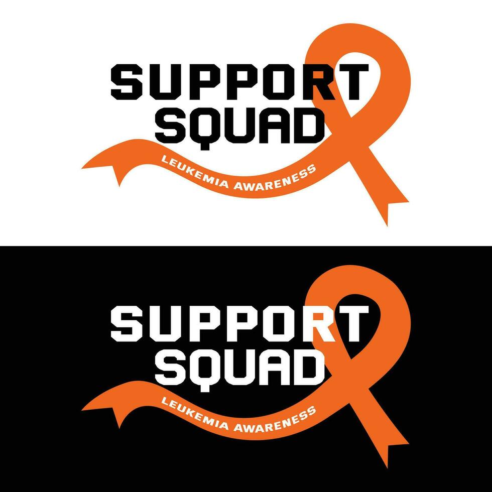 Support Squad Leukemia Awareness T-Shirt Design vector