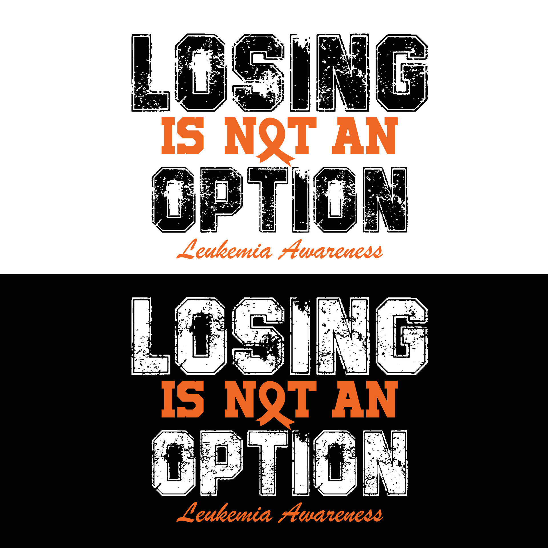 Losing is not an option leukemia awareness 28631626 vector art at vecteezy