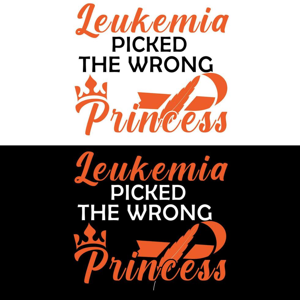 Leukemia picked the wrong princess vector