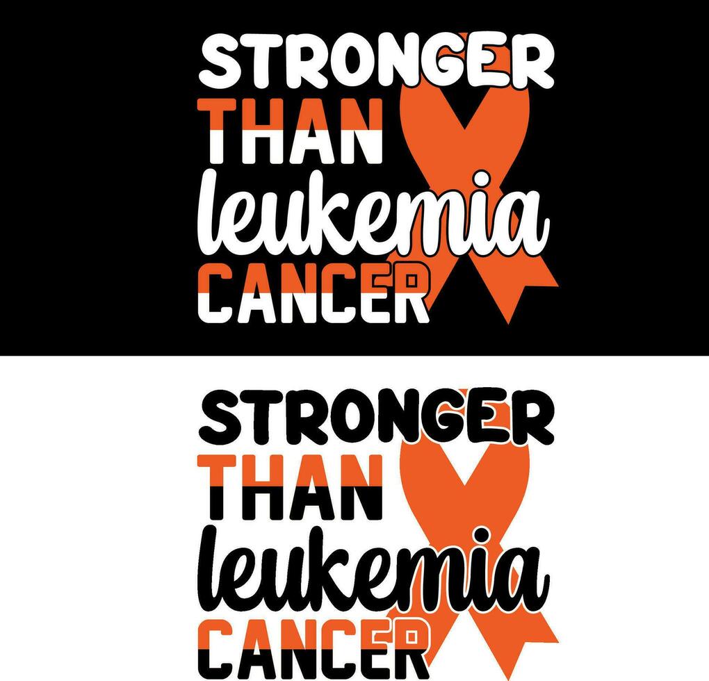 más fuerte que leucemia cáncer. leucemia camiseta diseño. vector