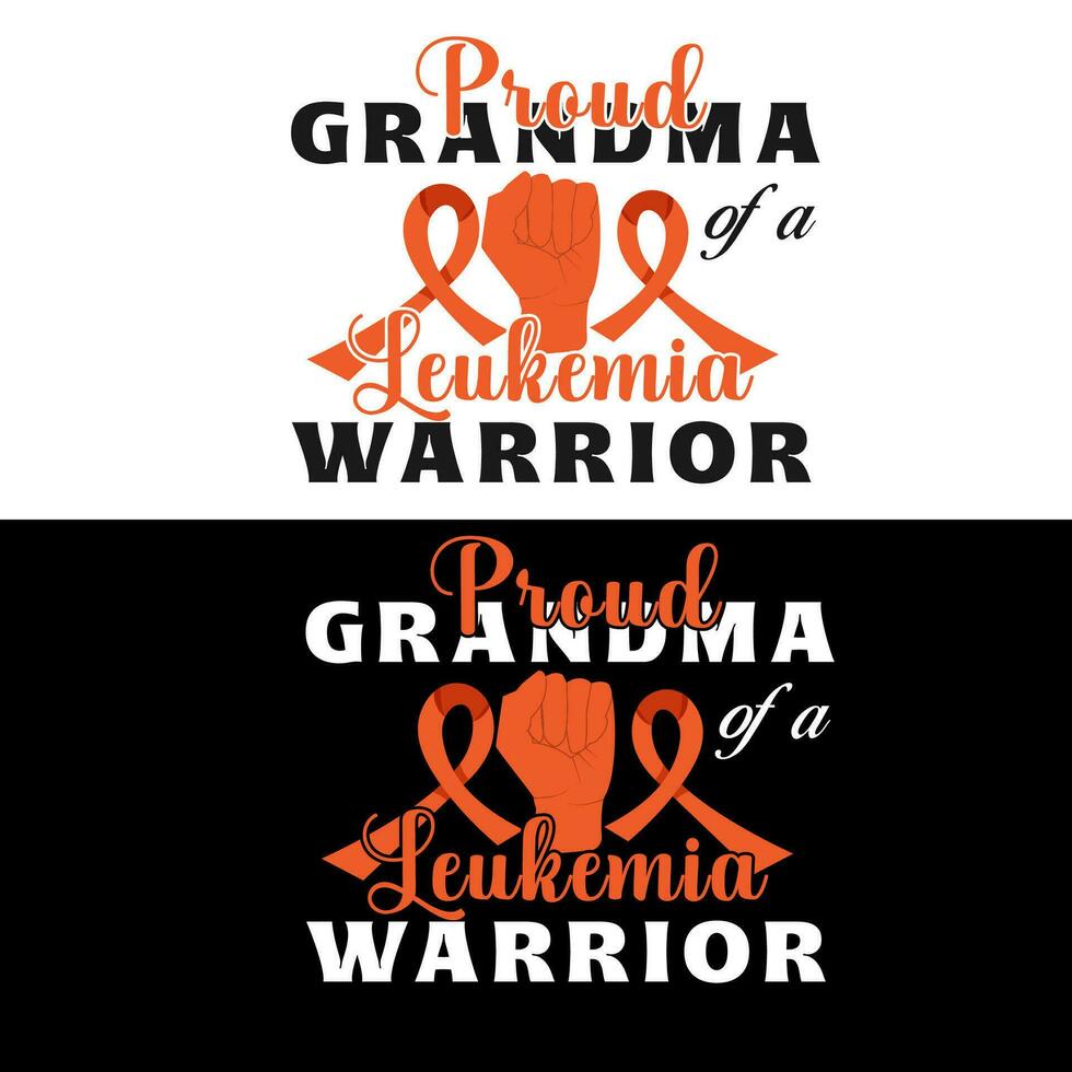 In our family nobody fights alone leukemia awareness vector