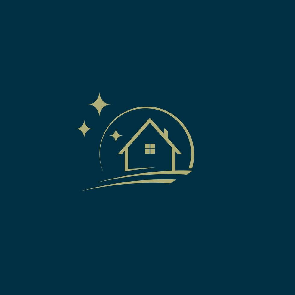 house water sun logo icon vector