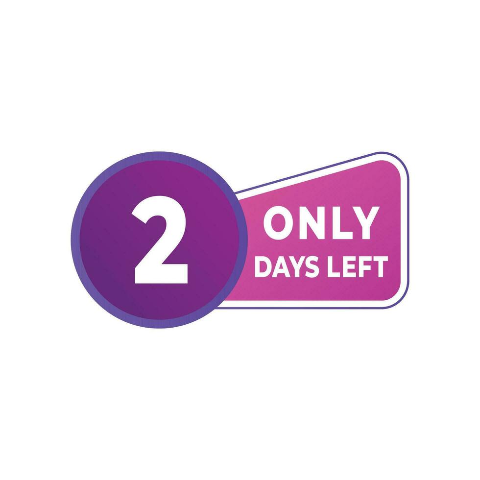 day left countdown discounts and sale time. day left sign label vector illustration