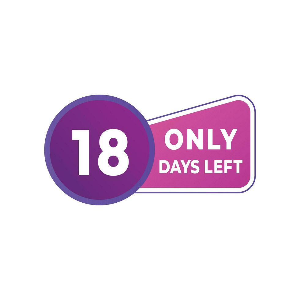 day left countdown discounts and sale time. day left sign label vector illustration