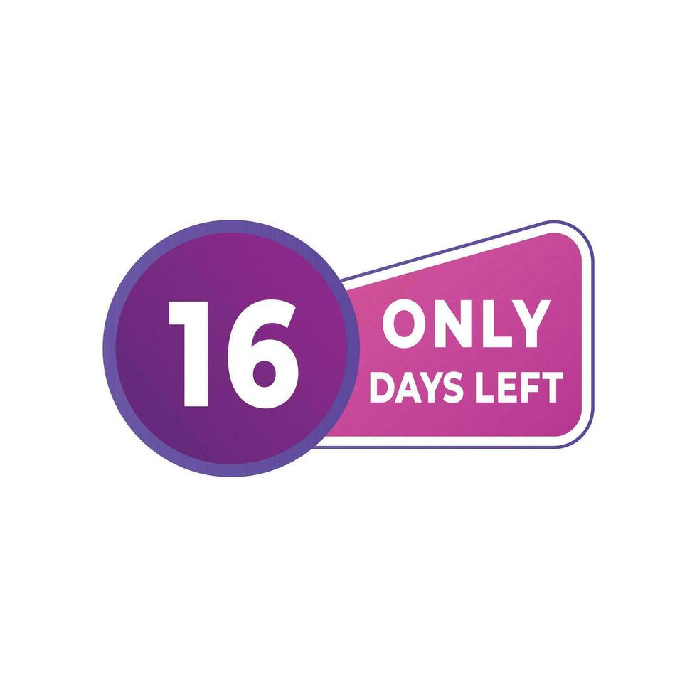day left countdown discounts and sale time. day left sign label vector illustration