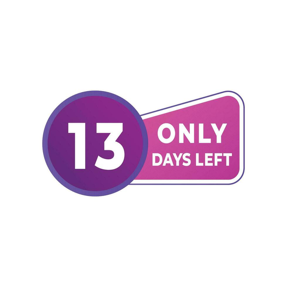 day left countdown discounts and sale time. day left sign label vector illustration