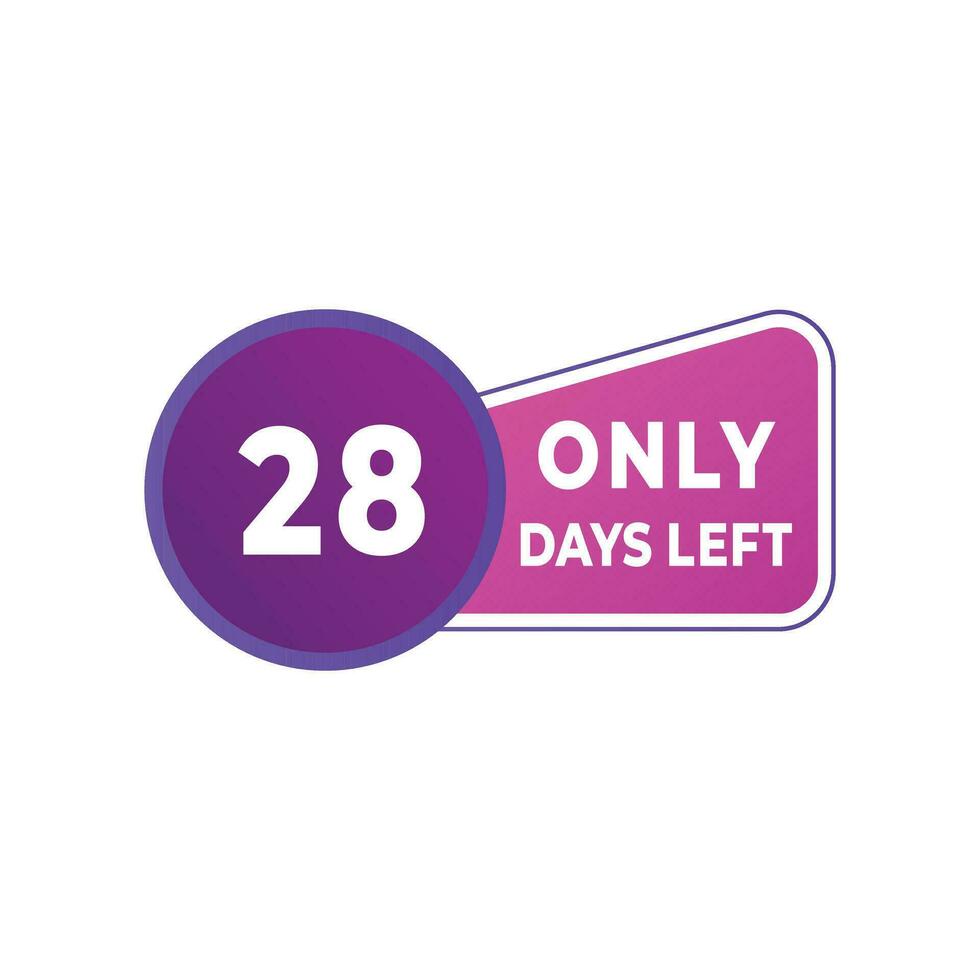 day left countdown discounts and sale time. day left sign label vector illustration