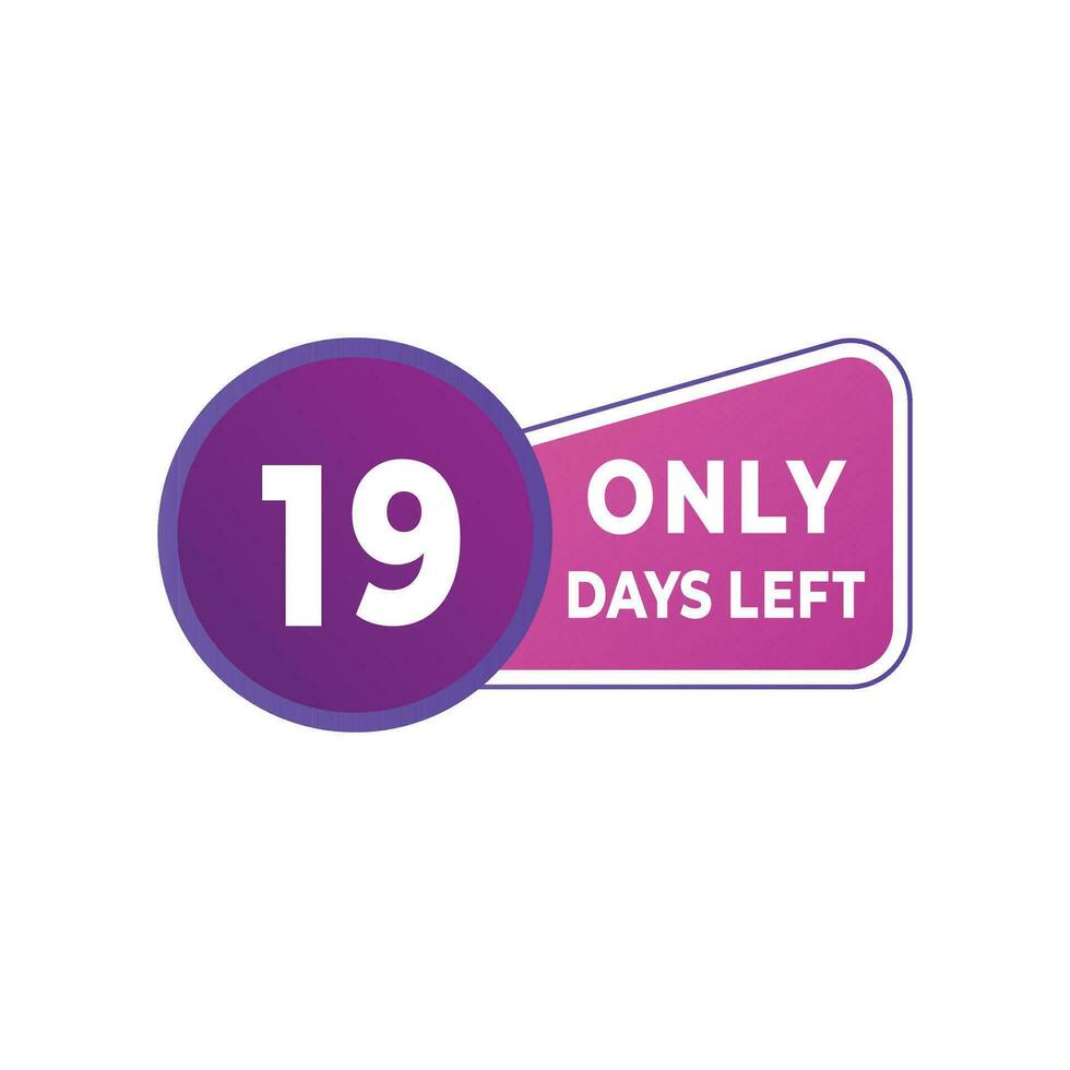 day left countdown discounts and sale time. day left sign label vector illustration